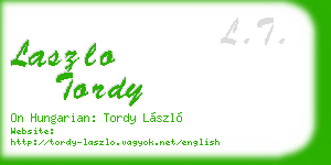 laszlo tordy business card