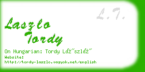 laszlo tordy business card